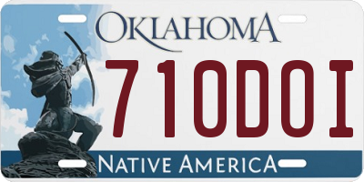 OK license plate 710DOI