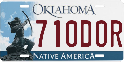 OK license plate 710DOR