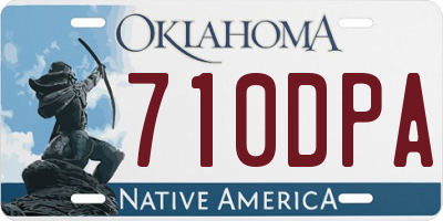 OK license plate 710DPA