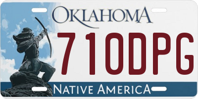 OK license plate 710DPG