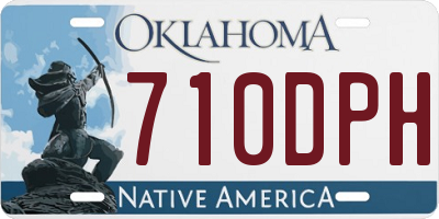 OK license plate 710DPH