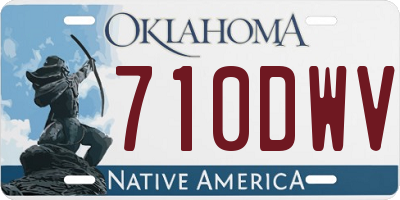 OK license plate 710DWV