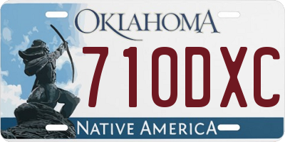 OK license plate 710DXC