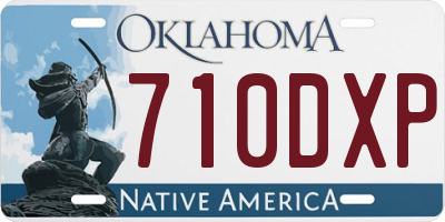 OK license plate 710DXP