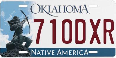 OK license plate 710DXR
