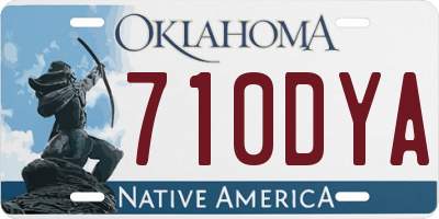 OK license plate 710DYA