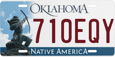 OK license plate 710EQY
