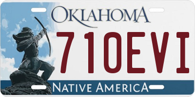 OK license plate 710EVI