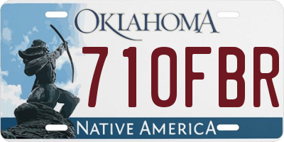 OK license plate 710FBR