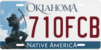 OK license plate 710FCB