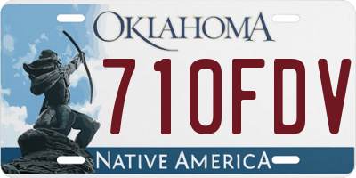 OK license plate 710FDV