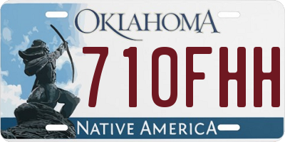 OK license plate 710FHH