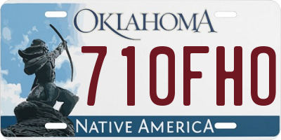 OK license plate 710FHO