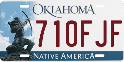 OK license plate 710FJF