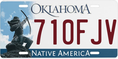 OK license plate 710FJV