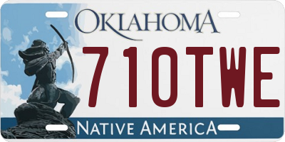 OK license plate 710TWE