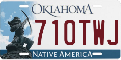 OK license plate 710TWJ