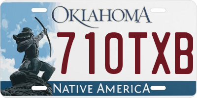 OK license plate 710TXB