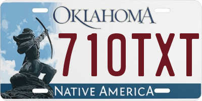 OK license plate 710TXT