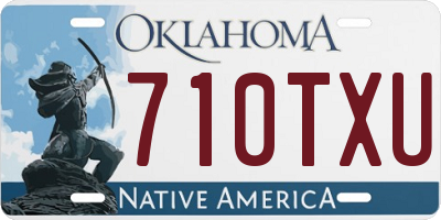 OK license plate 710TXU