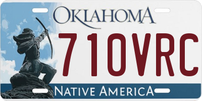 OK license plate 710VRC