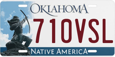 OK license plate 710VSL