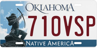 OK license plate 710VSP