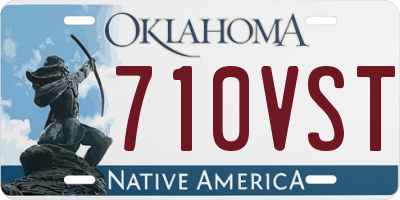 OK license plate 710VST