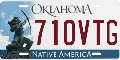 OK license plate 710VTG