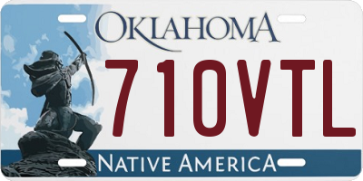 OK license plate 710VTL