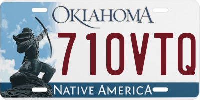 OK license plate 710VTQ