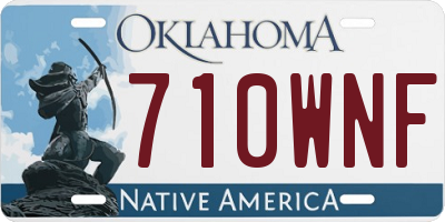 OK license plate 710WNF