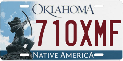 OK license plate 710XMF