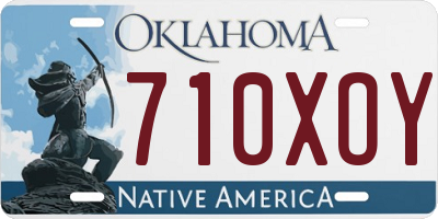 OK license plate 710XOY