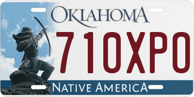 OK license plate 710XPO