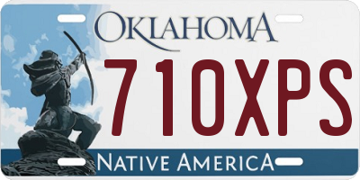 OK license plate 710XPS