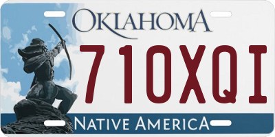 OK license plate 710XQI