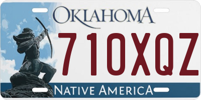 OK license plate 710XQZ