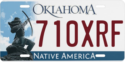 OK license plate 710XRF