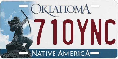 OK license plate 710YNC