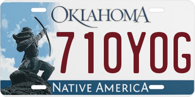 OK license plate 710YOG