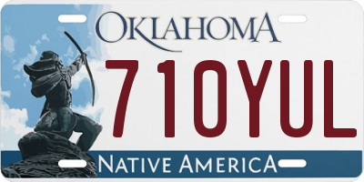 OK license plate 710YUL