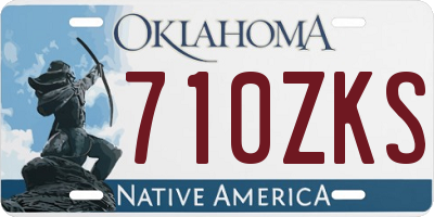 OK license plate 710ZKS