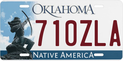 OK license plate 710ZLA