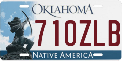 OK license plate 710ZLB