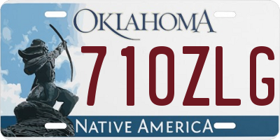OK license plate 710ZLG