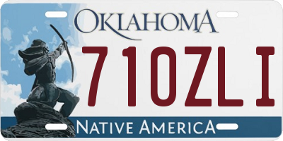 OK license plate 710ZLI