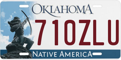 OK license plate 710ZLU