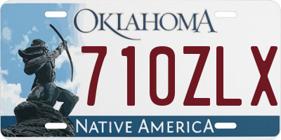 OK license plate 710ZLX