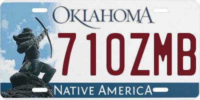 OK license plate 710ZMB